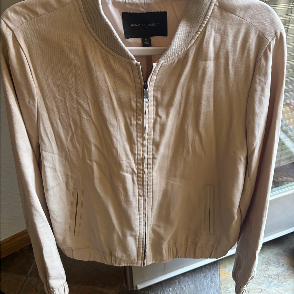 Banana Republic Women's Beige Bomber Jacket